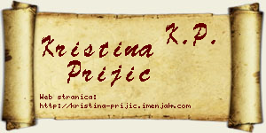 Kristina Prijić vizit kartica